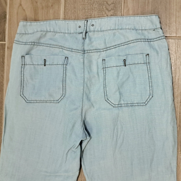 Anthopologie Pilcro & the Letterpress Chambray Wide Leg Pants. Size 31. - Picture 6 of 11
